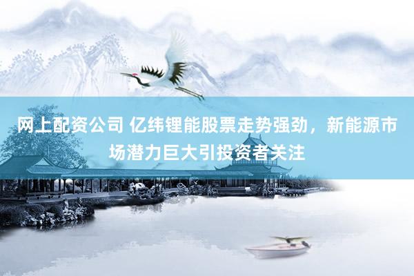 网上配资公司 亿纬锂能股票走势强劲，新能源市场潜力巨大引投资者关注