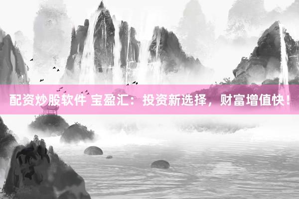 配资炒股软件 宝盈汇：投资新选择，财富增值快！