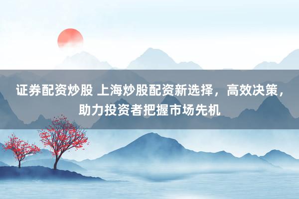 证券配资炒股 上海炒股配资新选择，高效决策，助力投资者把握市场先机