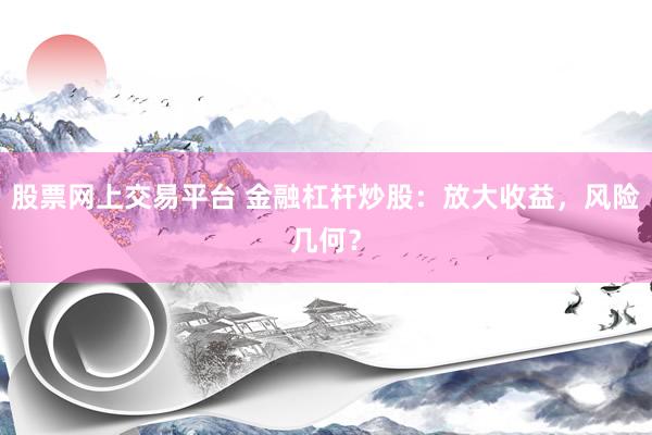 股票网上交易平台 金融杠杆炒股：放大收益，风险几何？