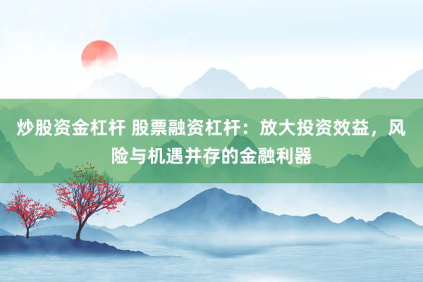 炒股资金杠杆 股票融资杠杆：放大投资效益，风险与机遇并存的金融利器