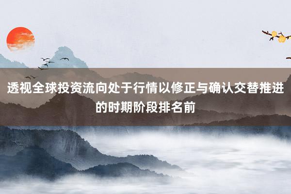 透视全球投资流向处于行情以修正与确认交替推进的时期阶段排名前