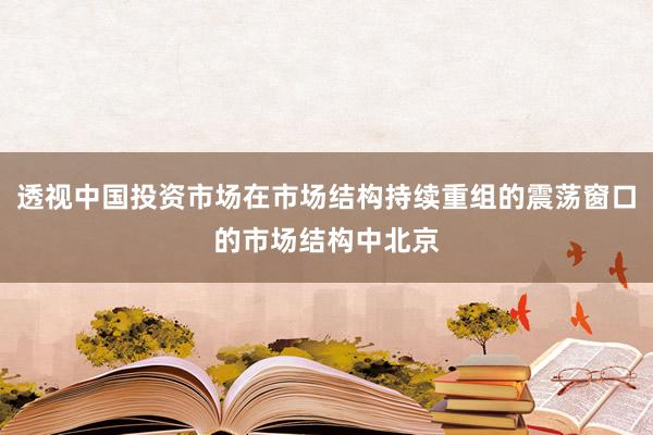 透视中国投资市场在市场结构持续重组的震荡窗口的市场结构中北京